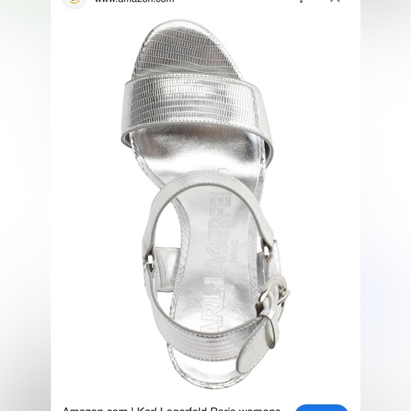 Silver heels, Karl Lagerfeld. Single use - Picture 5 of 5